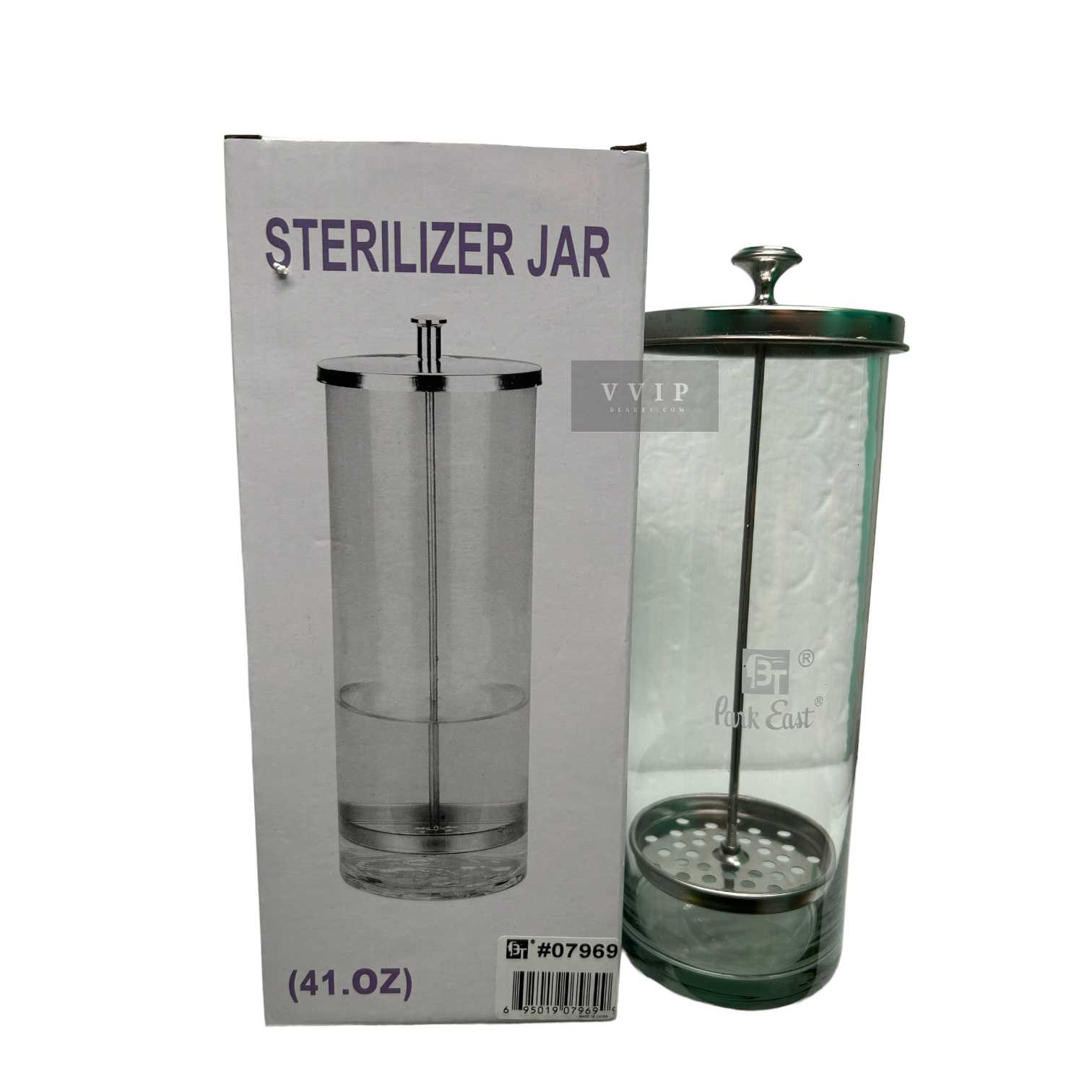 Sterilizer Jar Large Size Glass Sterilizer Jar with Lid 9" tall, 4