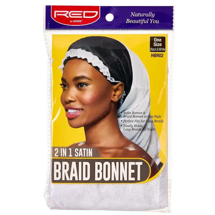 2-IN-1 SATIN BRAID BONNET - HBR02