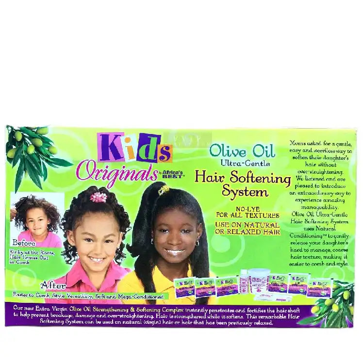 Africa's Best Kids Organics Olive Oil Hair Softening System Kit-Gentle, Effective Hair Care