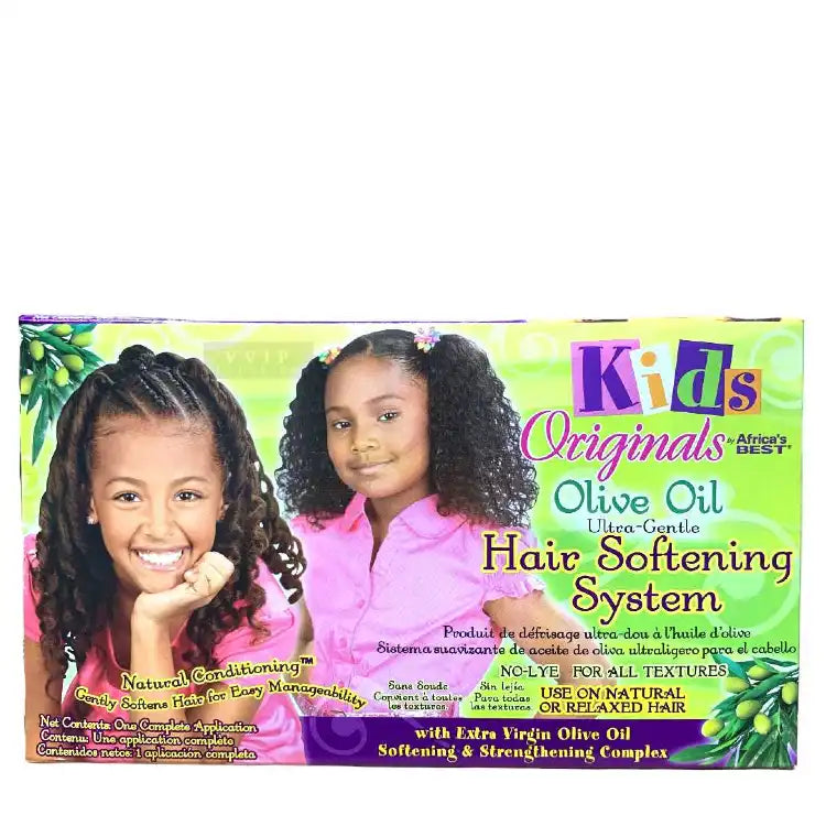 Africa's Best Kids Organics Olive Oil Hair Softening System Kit-Gentle, Effective Hair Care