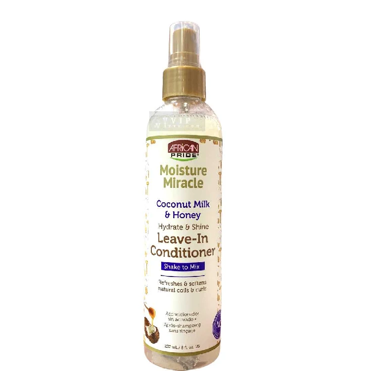 African Pride Moisture Miracle Coconut Milk & Honey Leave-In Conditioner 8 oz