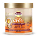 Acondicionador African Pride Shea Miracle, sin enjuague, hidratación intensa, para cabello natural, 15 oz.