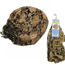 Gorro de encaje de malla con flores de Beauty Town, dorado n.° 21352