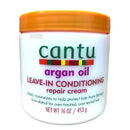 Crema reparadora acondicionadora sin enjuague con aceite de argán Cantu de 473 ml (16 oz)
