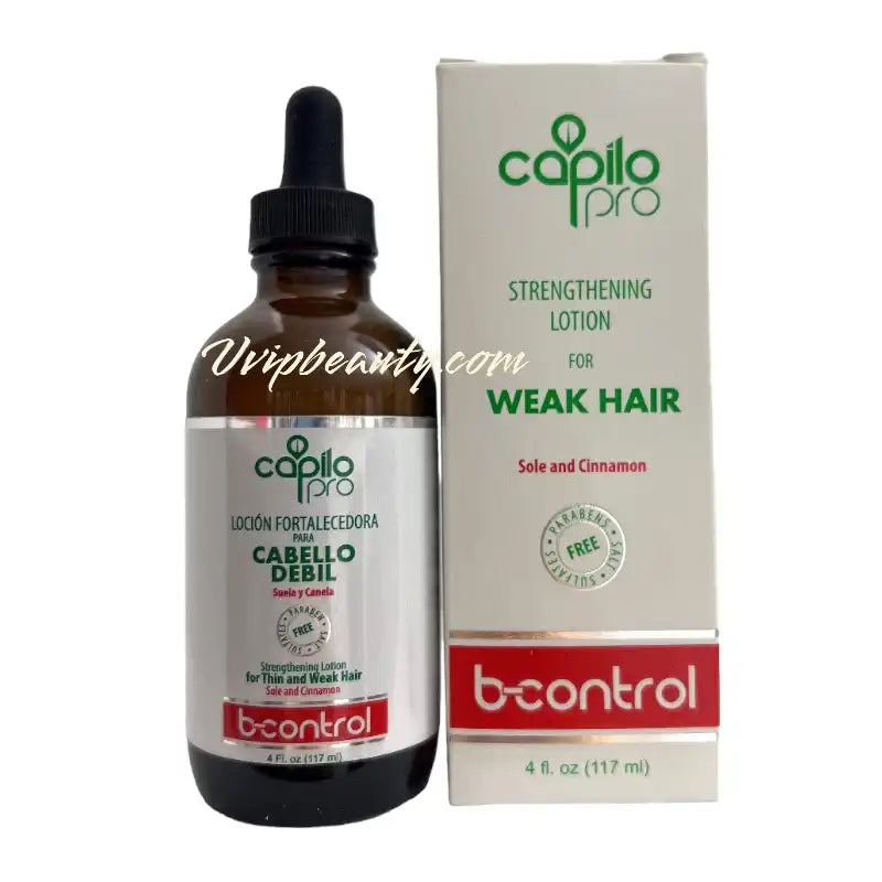 Capilo Pro B-Control Strengthening Lotion 4 oz - Scalp Dropper for Fine and Weak Hair