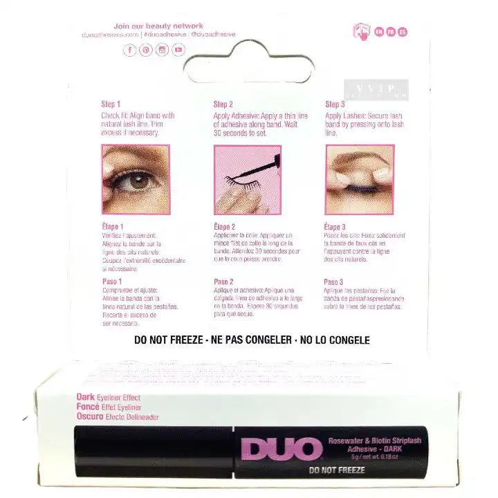 DUO Rosewater & Biotin Striplash Adhesive - Dark 0.18 oz.  (S20.M21)