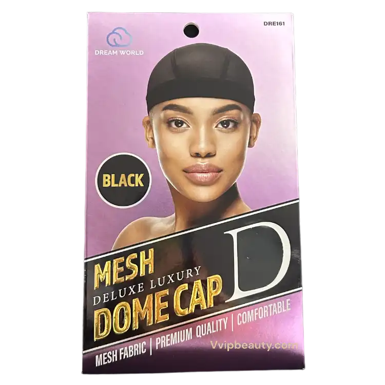 Deluxe Luxury Mesh Dome Cap DRE161-Black