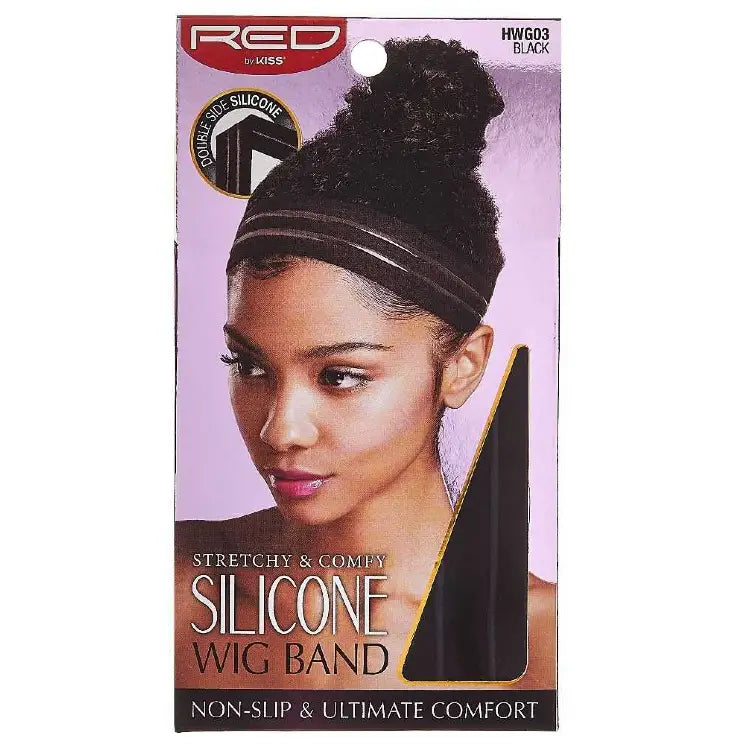 ELASTIC WIG BAND W SILICONE BLACK HWG03