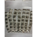 Paquete económico de tubos de filigrana de 15 mm (plateados) - Largo