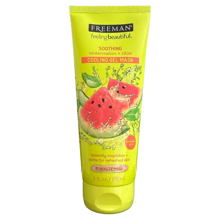 Freeman Soothing Watermelon &amp; Aloe Cooling Facial Gel Mask, 6 oz - Ideal for Sensitive Skin