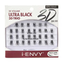 Pestañas postizas IENVY BY KISS 3D Trio Ultra Black-KPEC02UD(MEDIANT)