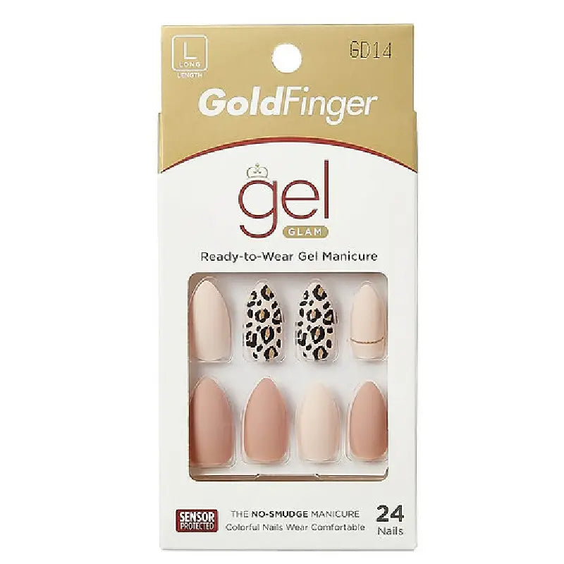 KISS GOLDFINGER GEL GLAM TRENDY NAILS - GD14