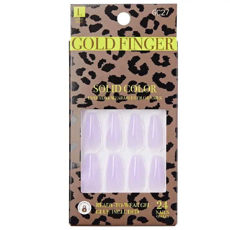 KISS Gold Finger Solid Color 24 Nails -