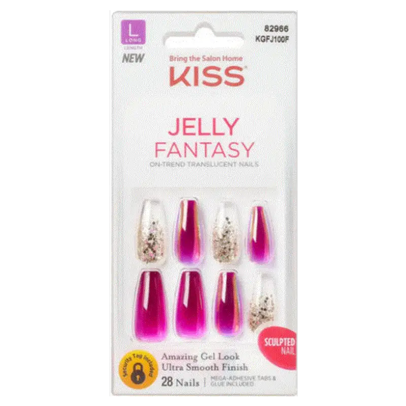 KISS Jelly Fantasy Nails Be Jelly 28 Nails -KGFJ100FP