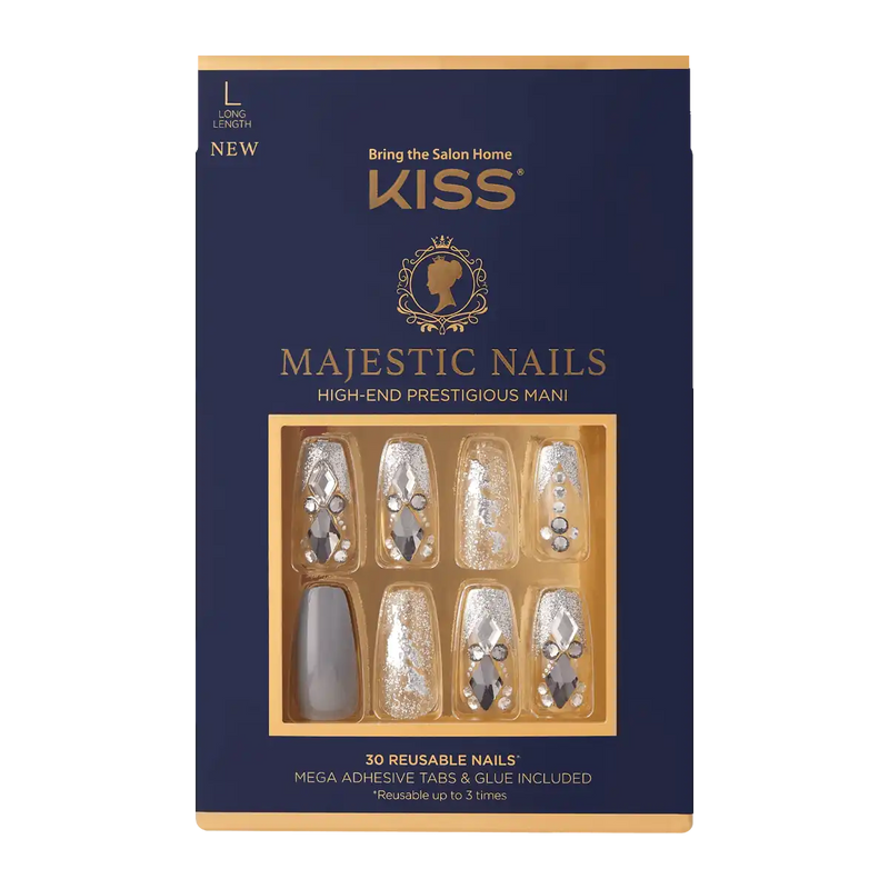 KISS Majestic Nails-High-End Prestigious Mani KMA03 (30 Reusable Nails) (S20.M19)