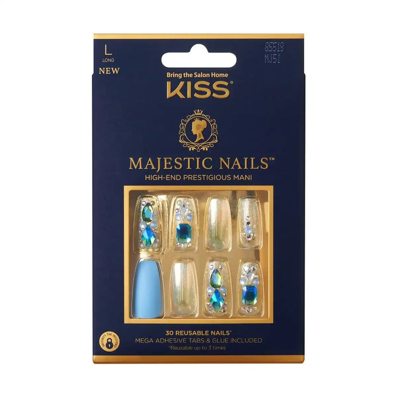 KISS Majestic Nails-High-End Prestigious Mani MJ51 (30 Reusable Nails) P (S20.M19)