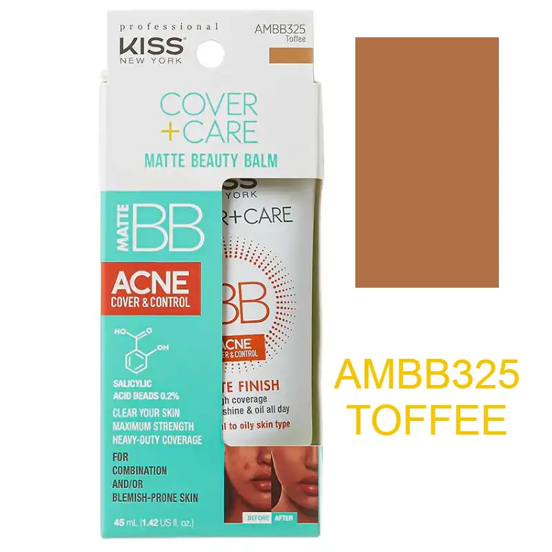 KISS NEW YORK PROFESSIONAL Cover + Care Matte BB Balm-6 COLORS