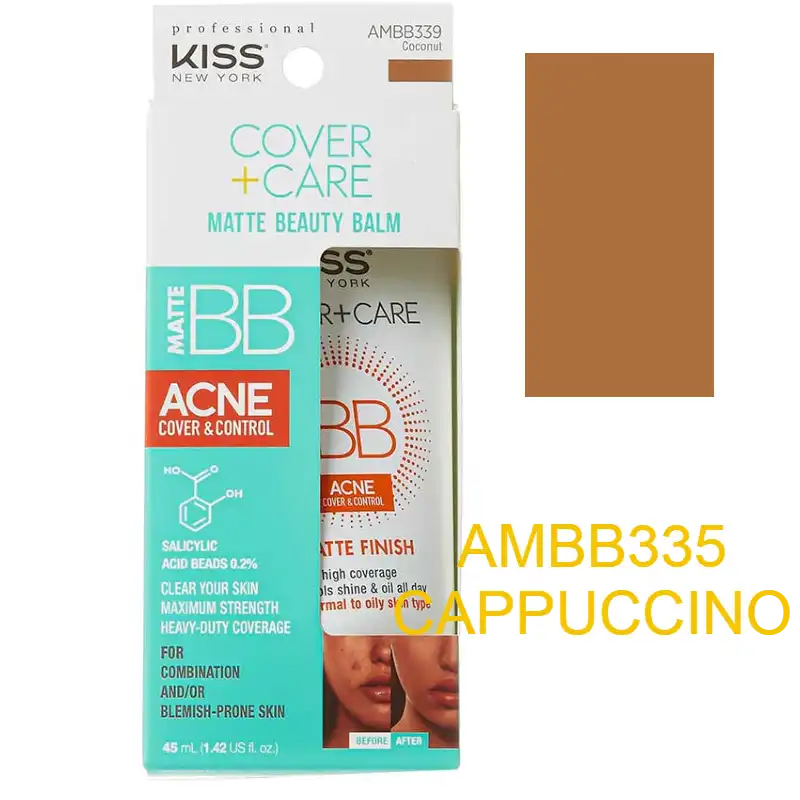 KISS NEW YORK PROFESSIONAL Cover + Care Matte BB Balm-6 COLORS