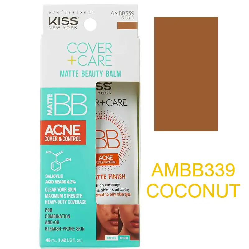 KISS NEW YORK PROFESSIONAL Cover + Care Matte BB Balm-6 COLORS
