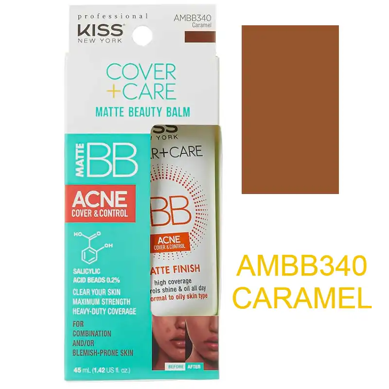 KISS NEW YORK PROFESSIONAL Cover + Care Matte BB Balm-6 COLORS