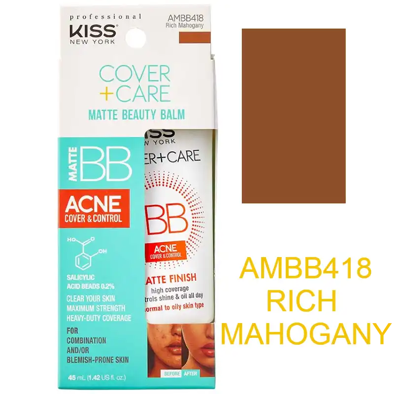 KISS NEW YORK PROFESSIONAL Cover + Care Matte BB Balm-6 COLORS