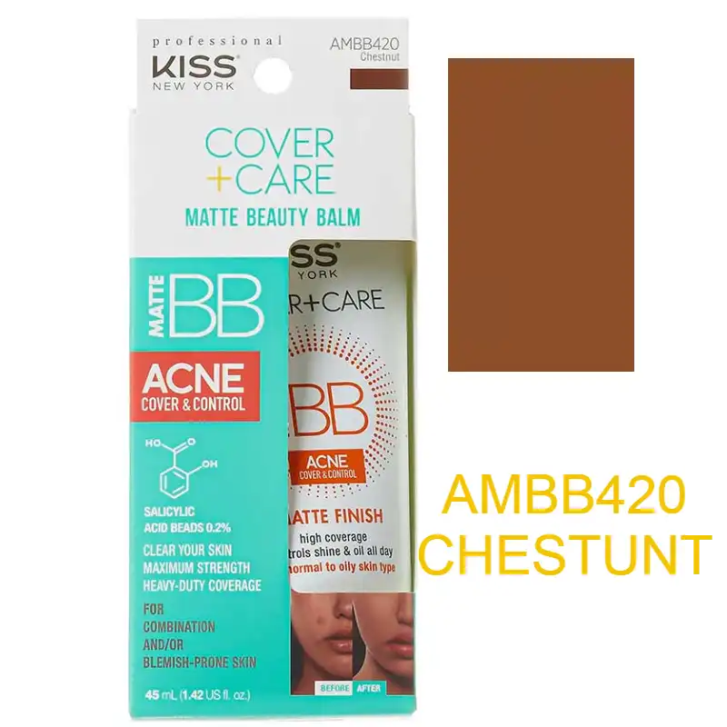 KISS NEW YORK PROFESSIONAL Cover + Care Matte BB Balm-6 COLORS