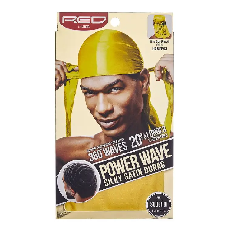 KISS Power Wave Silky Satin Durag - Yellow