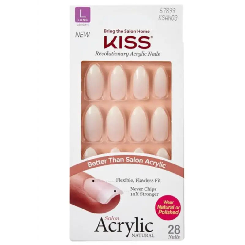 KISS Salon Acrylic Natural Nails 28pc - KSAN03