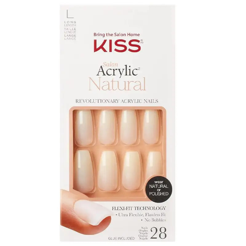 KISS Salon Acrylic Natural Nails 28pc - KSAN05