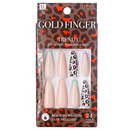 Uñas de oro Kiss para dedos, estilo moderno, 24 uñas - GD28 Listas para amar