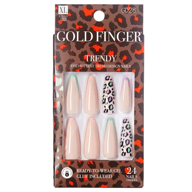 Kiss Gold Finger Trendy 24Nails -GD28 Ready To Love