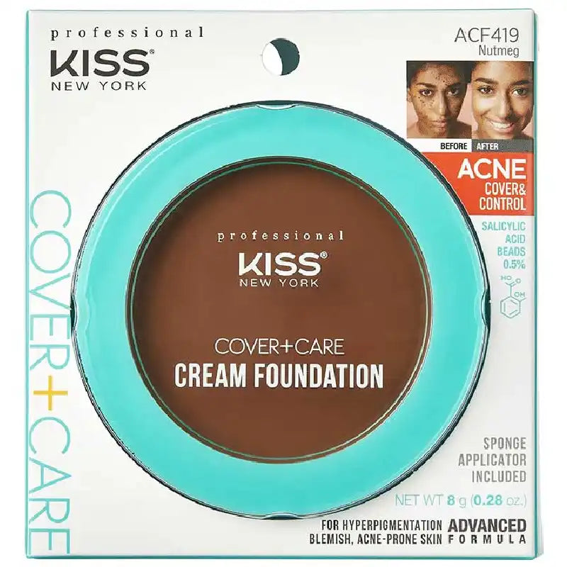 Kiss New York Cover+Care Cream Foundation-12 Color
