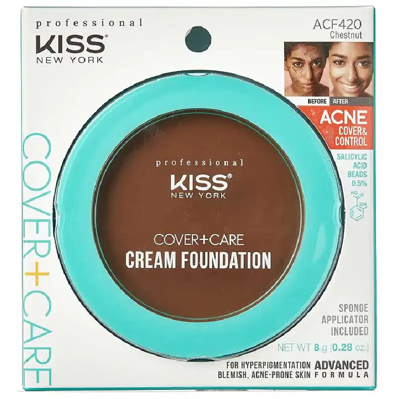 Kiss New York Cover+Care Cream Foundation-12 Color