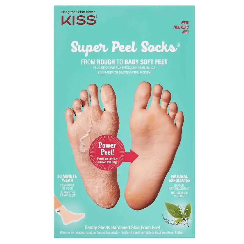 Kiss Super Peel Feet Socks (KSP01)-The Ultimate Foot Exfoliation Experience
