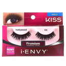 Pestañas postizas Kiss i-ENVY Premium de cabello humano Remy (paquete de 1 par) - Hollywood 04