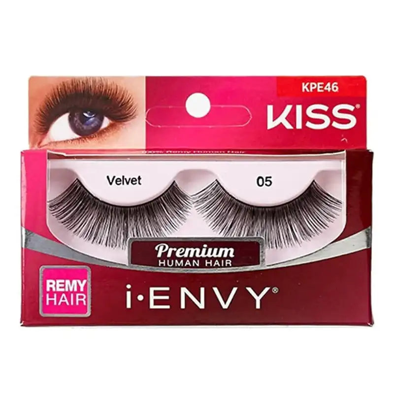 Kiss i-ENVY Premium Human Remy Hair Eyelashes 1 Pair Pack - Velvet 05