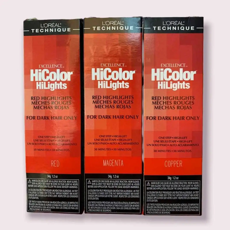 L'Oreal Excellence HiColor Red HiLights Permanent Hair 1.2 oz(S19)