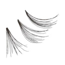 Pestañas individuales 3D largas, ultra negras y sin nudos (70 unidades) - KPE06UD