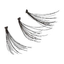 Pestañas individuales 3D anudadas negras ultra medianas (70 unidades)-KPE02UD