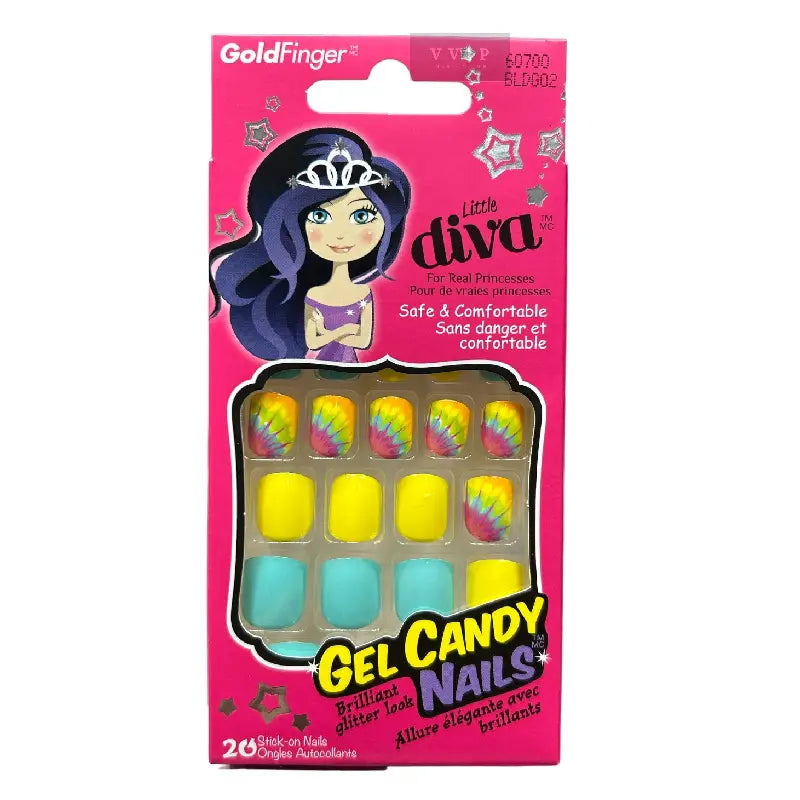 NAILS LITTLE DIVA GEL CANDY STICK-ON NAILS BLDG02