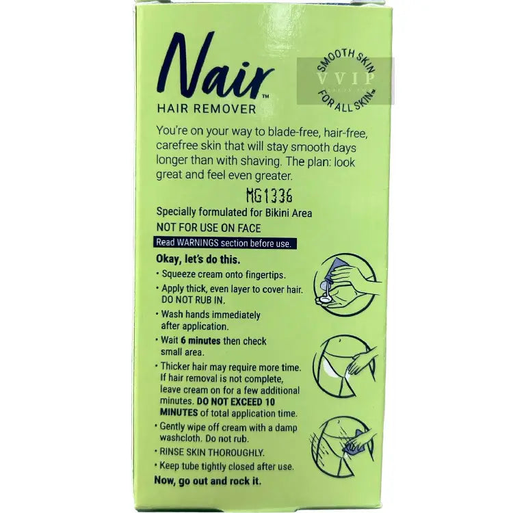 Nair Hair Remover Bikini Cream With Green Tea Sensitive Formula 1.70 oz