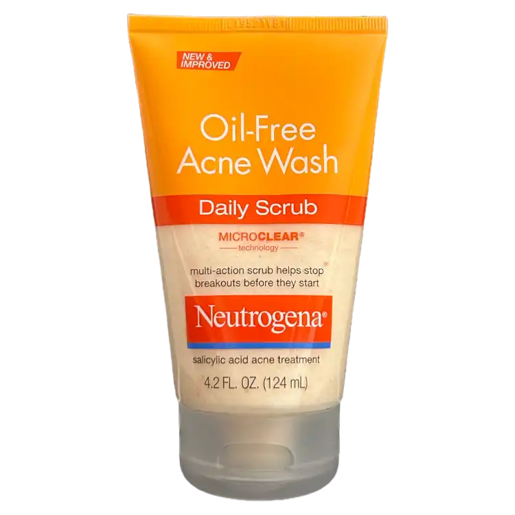Neutrogena Oil-Free Acne Daily Scrub 4.2 oz - MicroClear Technology for Clearer Skin