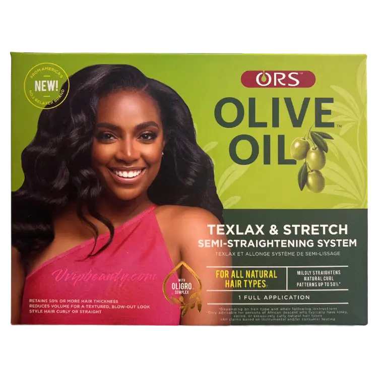 ORS OLIVE OIL TEXLAX & STRETCH SEMI-STRAIGHTENING SYSTEM FOR ALL NATURAL HAIR TYPES