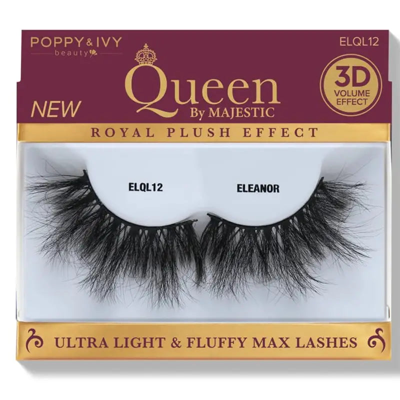Poppy & Ivy Queen by Majestic Premium Lashes- A Blend of Elegance and Ethical Beauty ELQL12-ELEANOR