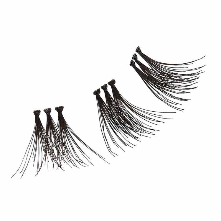 Premium Human Hair Trio Lash Ultra Black Medium-KPEC02UB (M11)