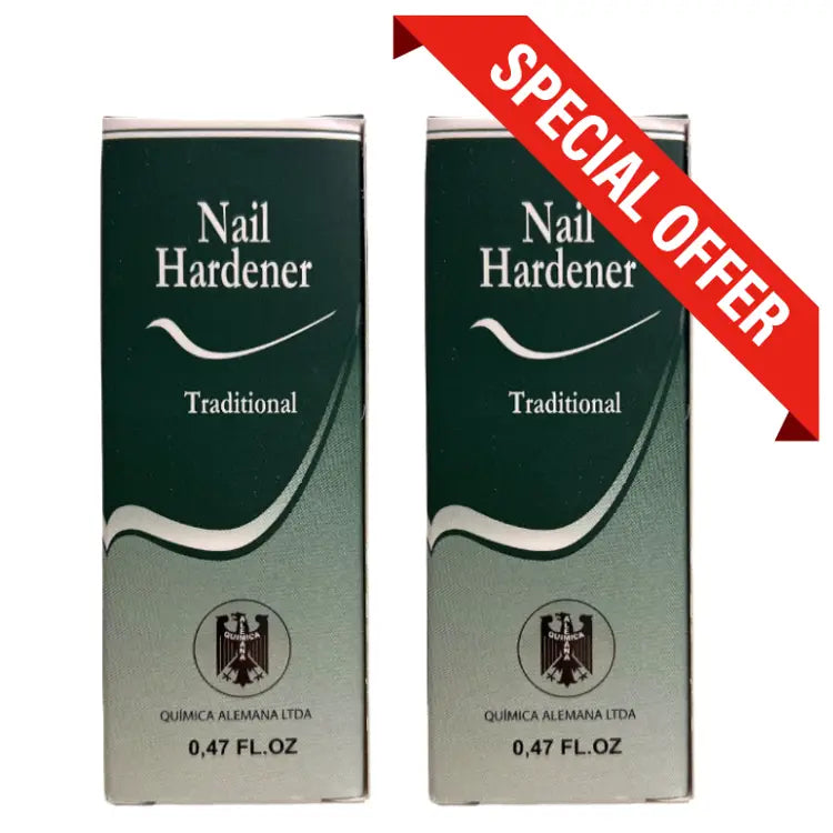 Quimica Alemana Nail Hardener-Esmalte Endurecedor para Unas 0.47oz-2pcs