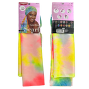 Bufanda envolvente de satén Red by Kiss, extra larga (60"), con estampado tie-dye: un accesorio versátil y elegante.