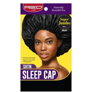 Gorro de dormir de satén Red by Kiss, negro, talla súper jumbo HSL03