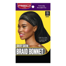 Gorro trenzado de satén sedoso Red by Kiss, negro HBR01