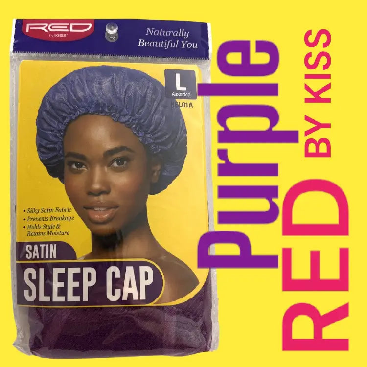 SILKY SATIN SLEEP CAP (LARGE) Purple - HSL01A